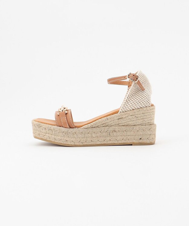 GRACE CONTINENTAL MAYPOLチェーンサンダル キャメル