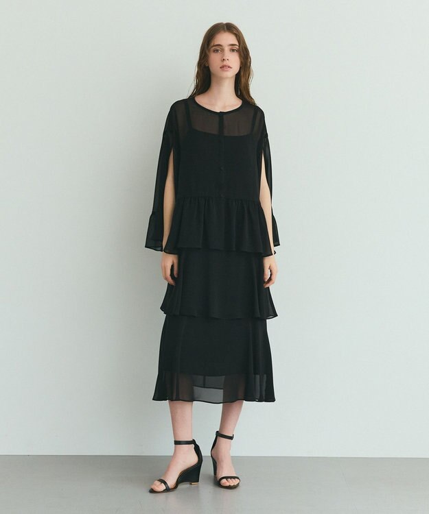 【美品】GRACE CONTINENTAL ポンチョ　グレースコンチネンタル シフォンフリルポンチョ / GRACE CONTINENTAL | GRACE