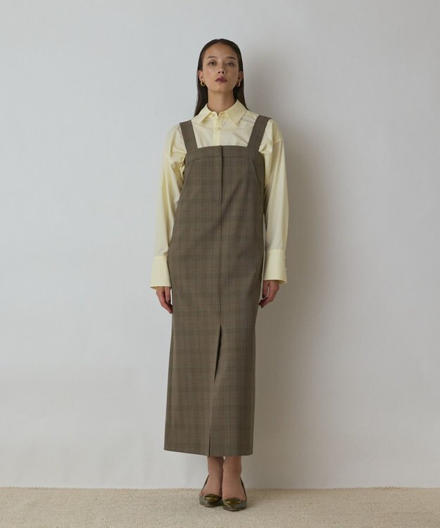 GRACE CONTINENTAL スーツ地ジャンパ－スカート マルチ