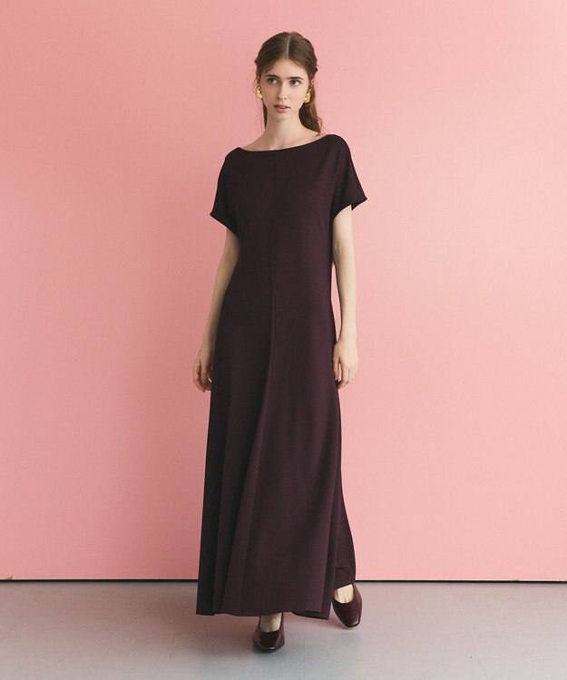 GRACE CONTINENTAL バックオープンポンチワンピース ブラウン