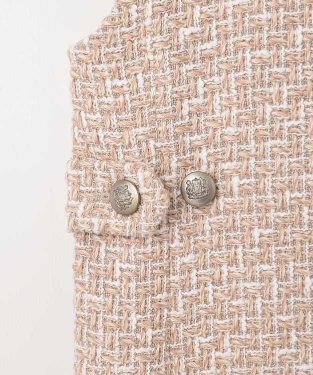 GRACE CONTINENTAL ツイードジレワンピース ベージュ