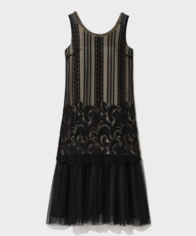 GRACE CONTINENTAL アールデコレースドレス ブラック