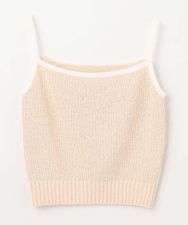 GRACE CONTINENTAL バイカラーニットノースリーブ ベージュ