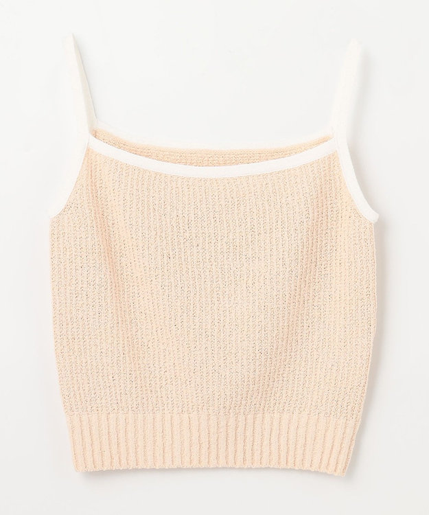 GRACE CONTINENTAL バイカラーニットノースリーブ ベージュ