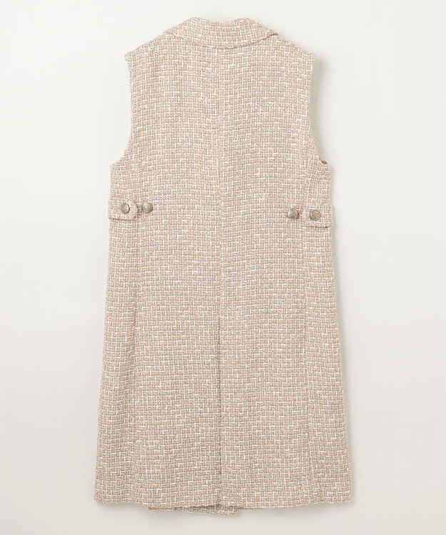 GRACE CONTINENTAL ツイードジレワンピース ベージュ