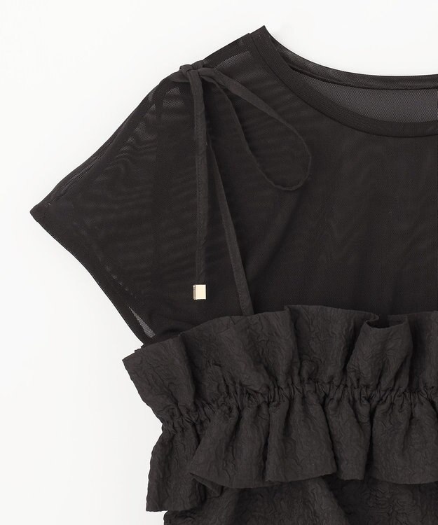 GRACE CONTINENTAL ビスチェチュールトップ ブラック