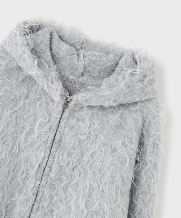 GRACE CONTINENTAL 起毛ニットパーカー グレー