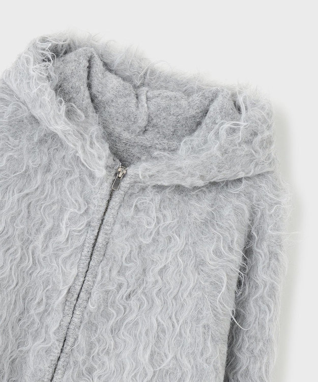 GRACE CONTINENTAL 起毛ニットパーカー グレー