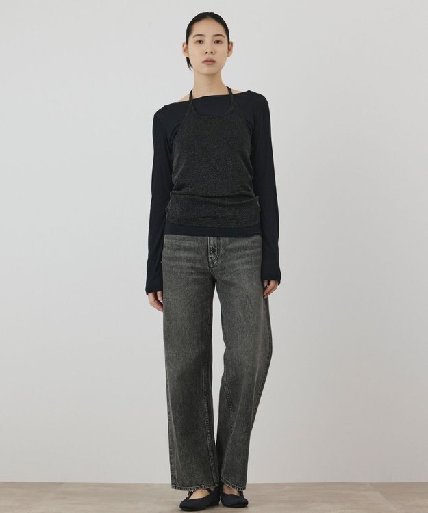 GRACE CONTINENTAL シアーレイヤードカットトップ ブラック