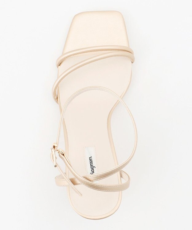 GRACE CONTINENTAL ベージュ ヒールサンダル レザースタックヒールサンダル / GRACE CONTINENTAL | GRACE
