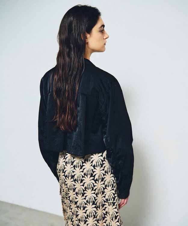 GRACE CONTINENTAL クロップドミリタリージャケット ブラック