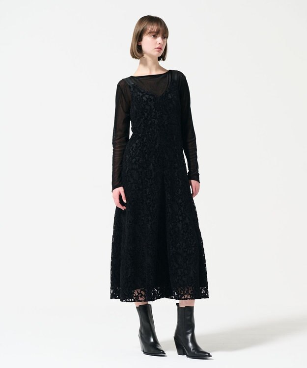 GRACECONTINENTAL ライン配色キャミドレス ブラック グレースコンチネンタル GRACE CONTINENTAL ライン配色キャミ