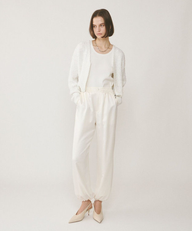 GRACE CONTINENTAL チンツサテンパンツ キナリ