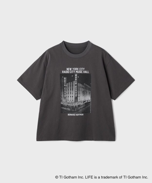 GRACE CONTINENTAL LIFEphotoTシャツ チャコール