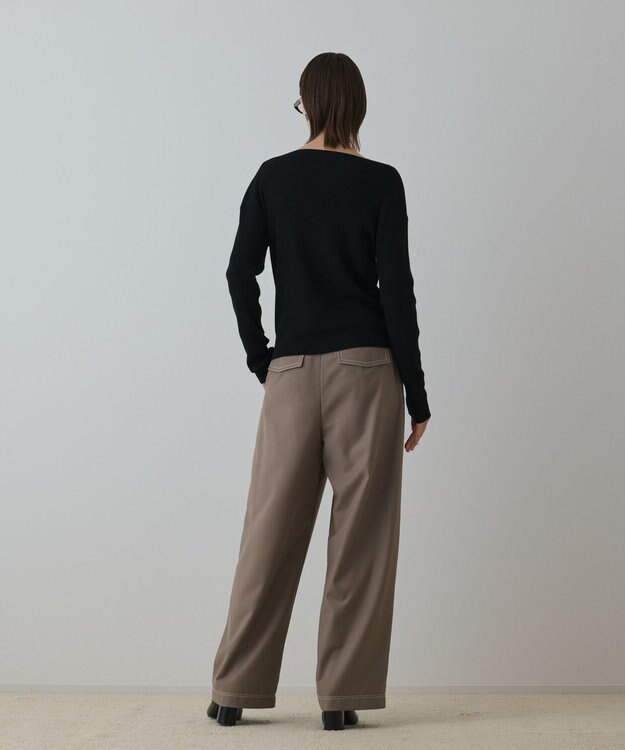 GRACE CONTINENTAL タックカーブパンツ ベージュ