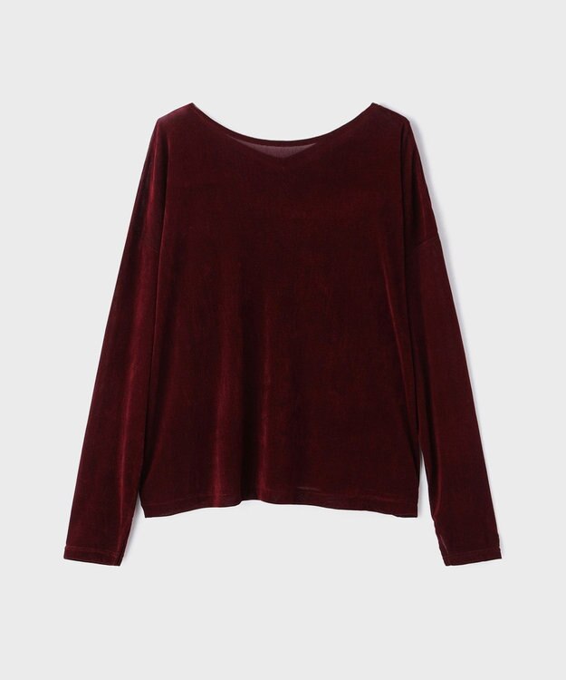 GRACE CONTINENTAL フロッキーオーバーカットトップ ボルドー