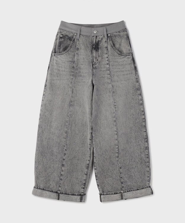 GRACE CONTINENTAL クロップトバレルパンツ ブラック