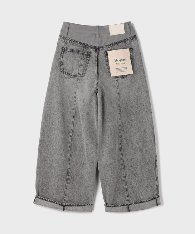 GRACE CONTINENTAL クロップトバレルパンツ ブラック