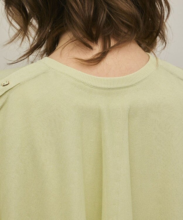 GRACE CONTINENTAL シアーケープニットカーディガン ライトグリーン