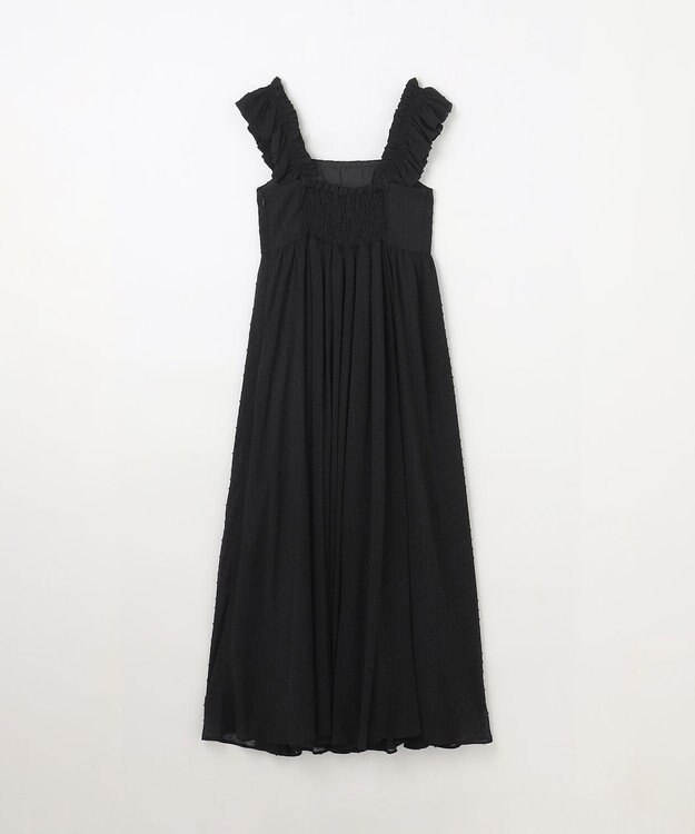 GRACE CONTINENTAL ドットジャガードノースリーブワンピース ブラック