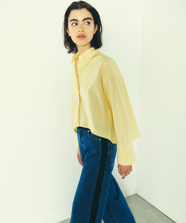 GRACE CONTINENTAL イレヘムショートブラウス イエロー
