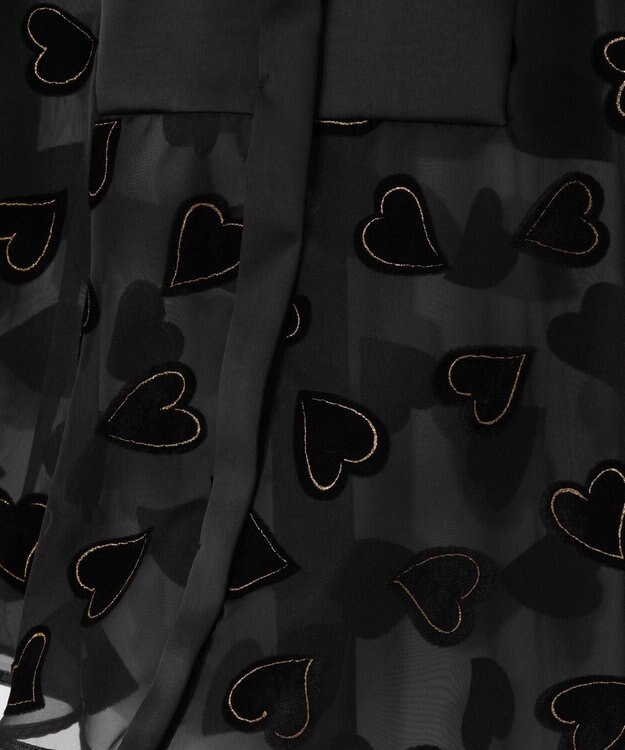 GRACE CONTINENTAL ハートオパールコンビシャツ ブラック