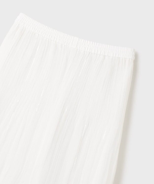 GRACE CONTINENTAL オーガンスパンコールスカート ホワイト
