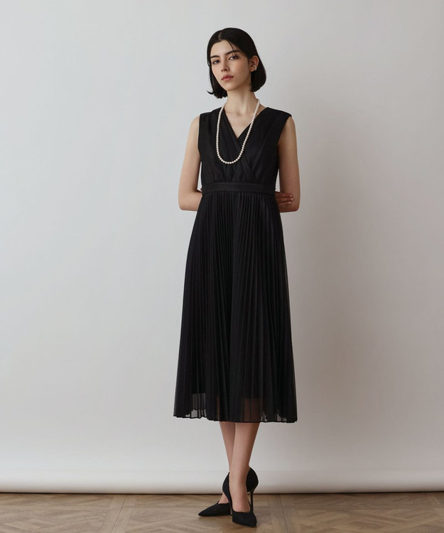 GRACE CONTINENTAL ブライトメッシュワンピース ブラック