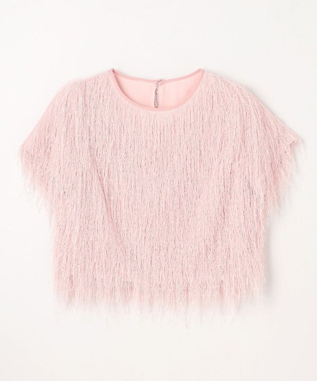 GRACE CONTINENTAL フリンジトップ ピンク