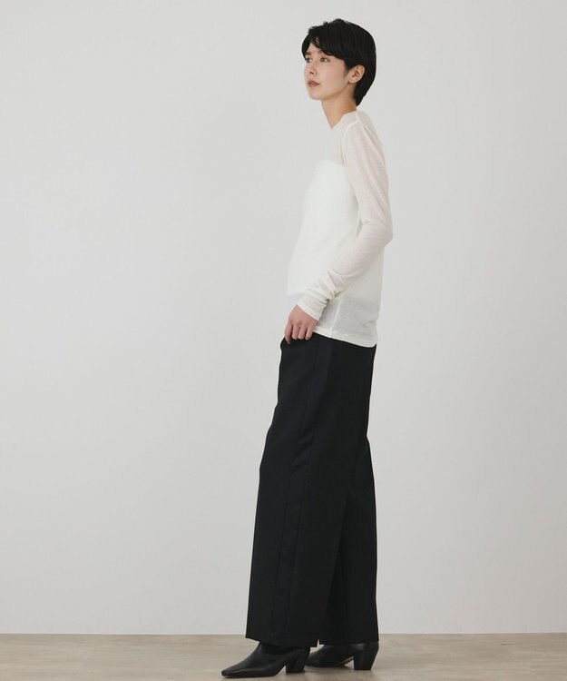 GRACE CONTINENTAL シルクベアカットトップ ホワイト