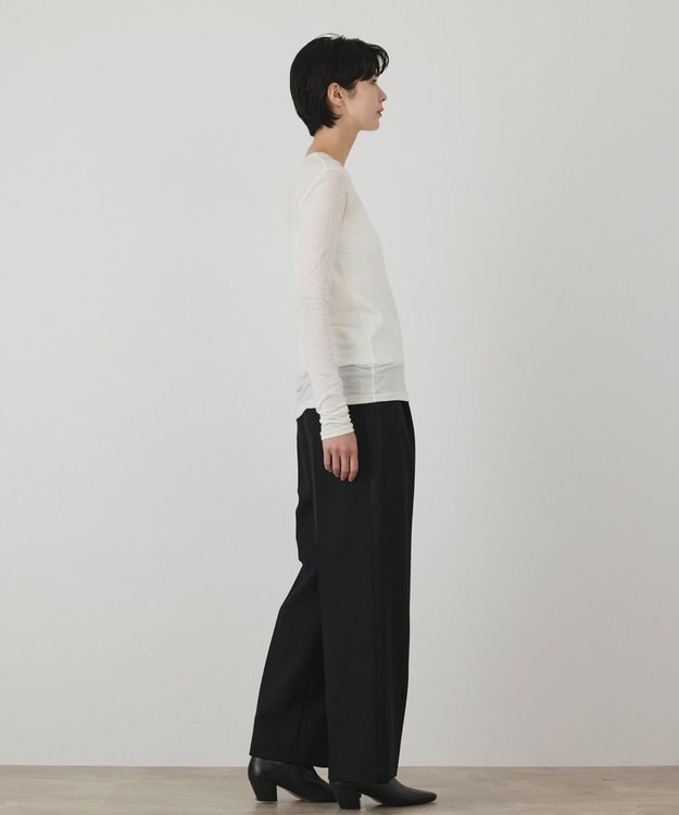 GRACE CONTINENTAL シルクベアカットトップ ホワイト