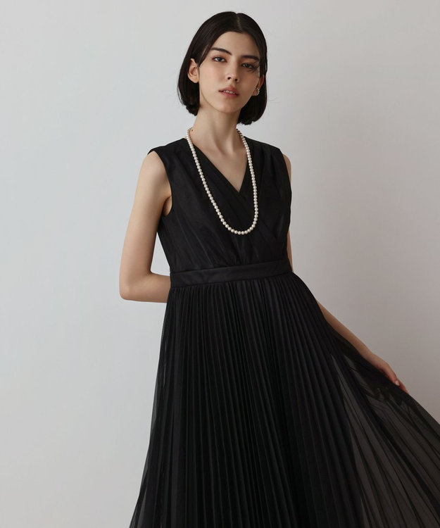 GRACE CONTINENTAL ブライトメッシュワンピース ブラック