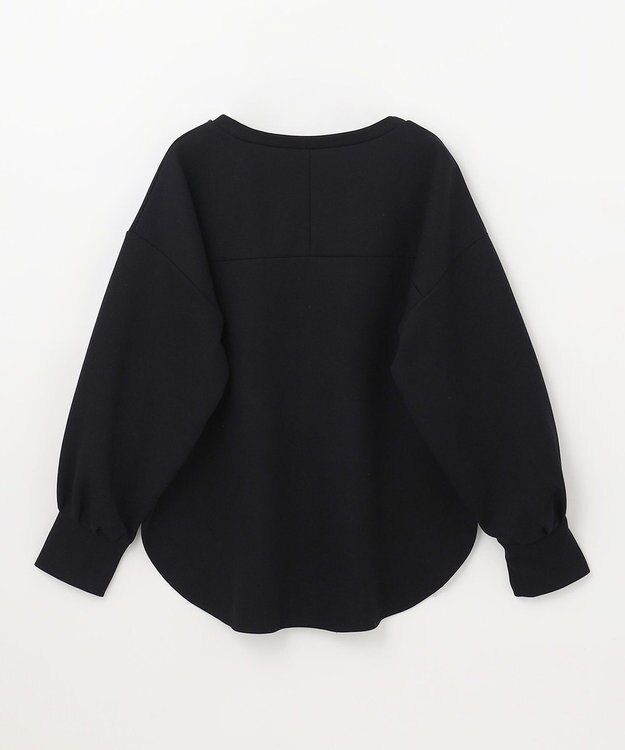 GRACE CONTINENTAL フロッキーロゴプリントトップ ブラック