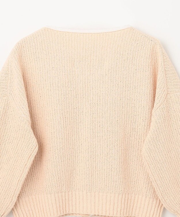 GRACE CONTINENTAL バイカラールーズニットカーディガン ベージュ