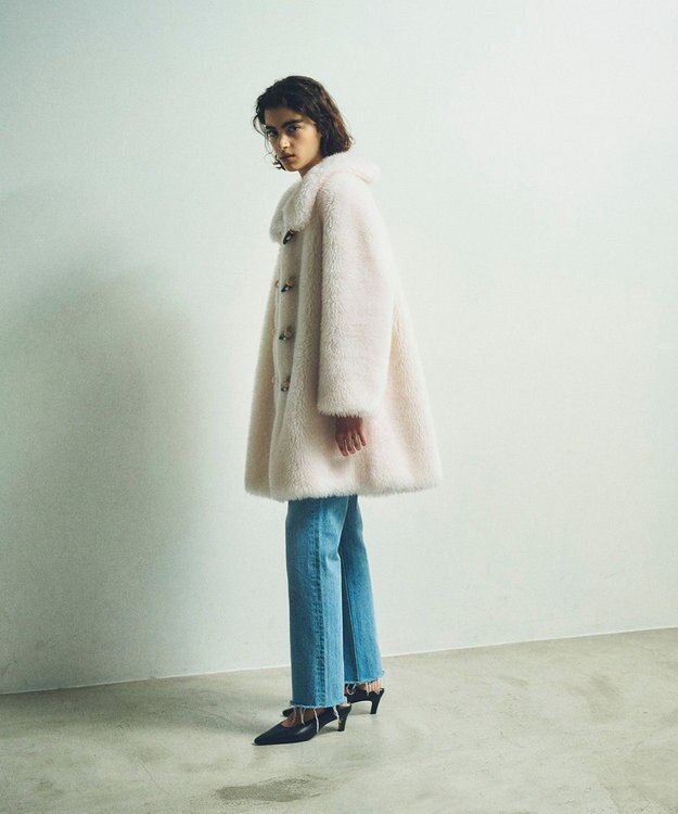 GRACE CONTINENTAL ウールボアショートコート キナリ