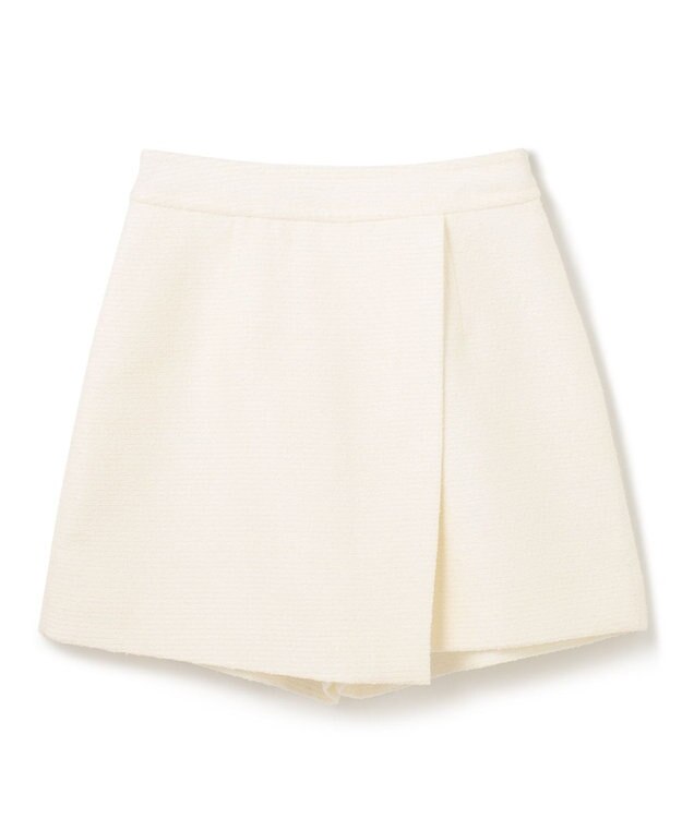 GRACE CONTINENTAL ツイードラップショートパンツ ホワイト