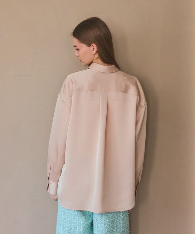 GRACE CONTINENTAL トリアセカルゼシャツ ベージュ