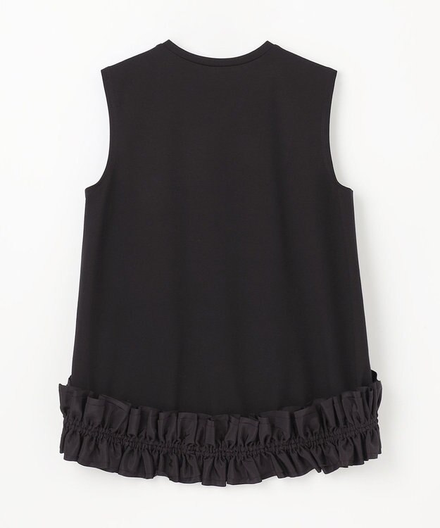 GRACE CONTINENTAL ヘムフリルカットトップ ブラック