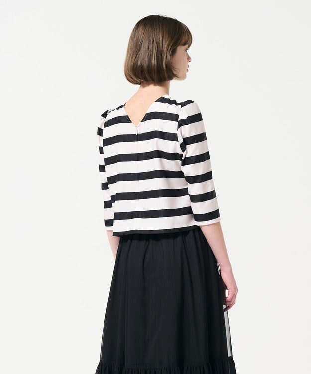 トップス BORDERS at BALCONY GRACE SHOULDER TEE 36 BORDERS at BALCONY GRACE SHOULDER TEE 36