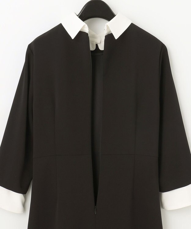 GRACE CONTINENTAL ダブルクロスドレス バイカラー