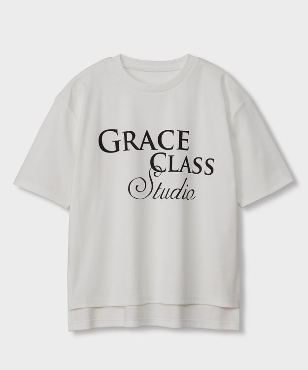 GRACE CONTINENTAL レタードシルケットTシャツ ホワイト