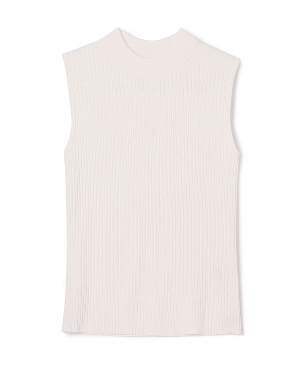 GRACE CONTINENTAL ハイネックリブニットトップ ホワイト