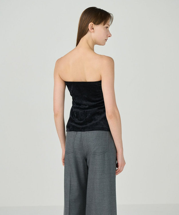 GRACE CONTINENTAL ラインビジューベアトップ ブラック