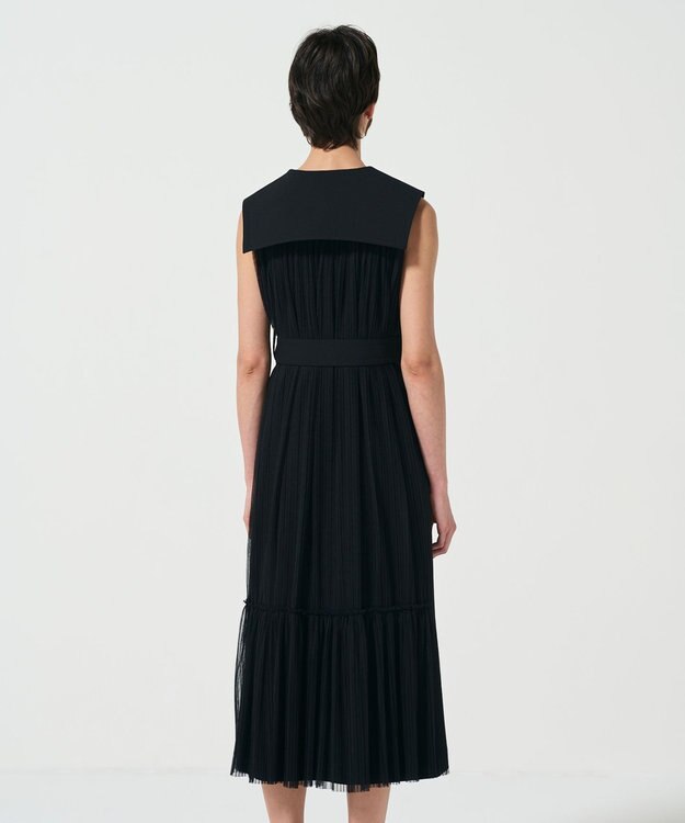 GRACE CONTINENTAL バックプリーツトレンチワンピース ブラック
