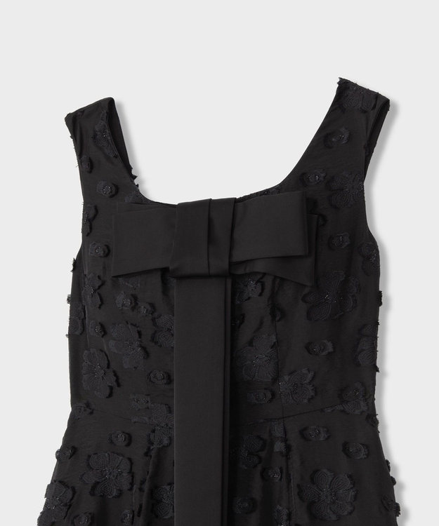 GRACE CONTINENTAL ラメFlowerジャガードドレス ブラック