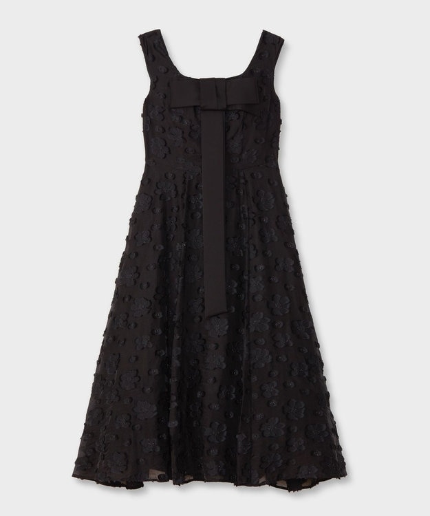 GRACE CONTINENTAL ラメFlowerジャガードドレス ブラック