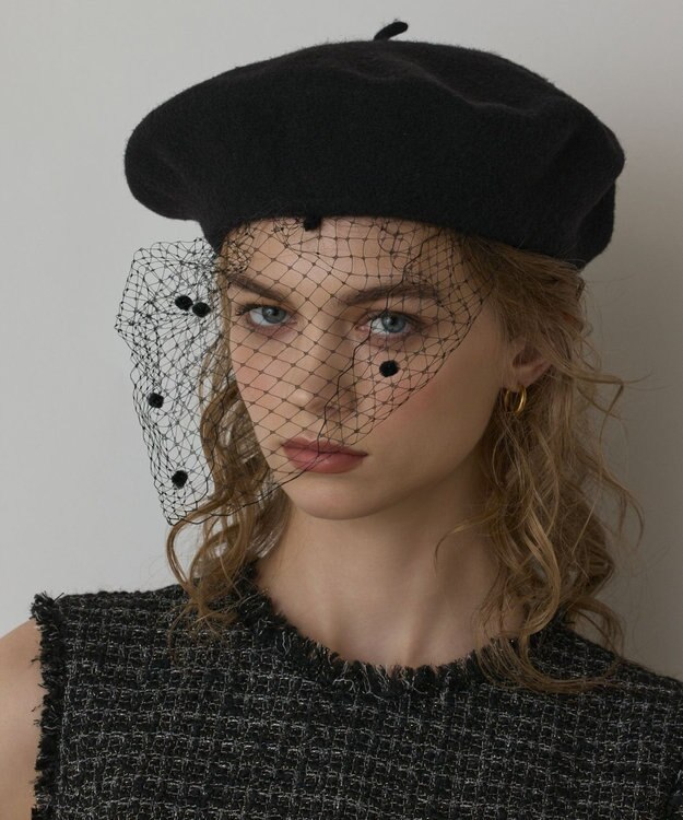 GRACE CONTINENTAL Le Beret Francaisベレー帽 ブラック