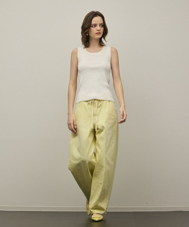 GRACE CONTINENTAL リブニットタンクトップ ホワイト