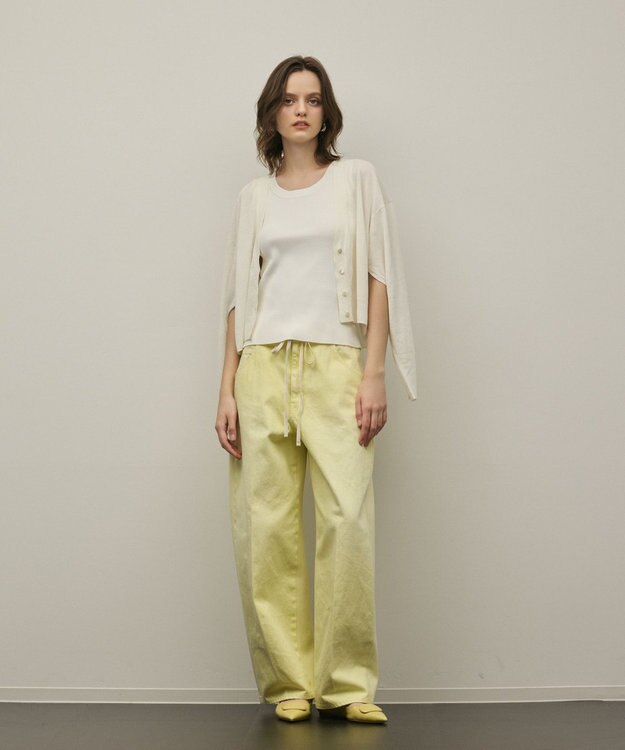 GRACE CONTINENTAL リブニットタンクトップ ホワイト