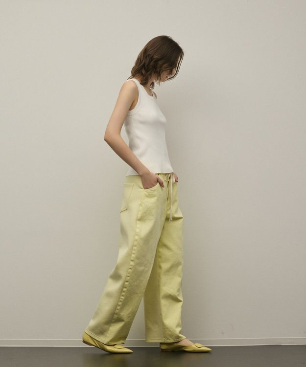 GRACE CONTINENTAL リブニットタンクトップ ホワイト